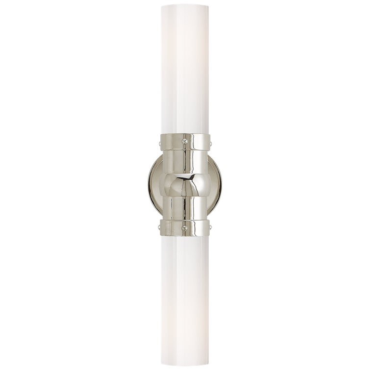 Polished Nickel 18" Dimmable Outdoor Double Bath Light