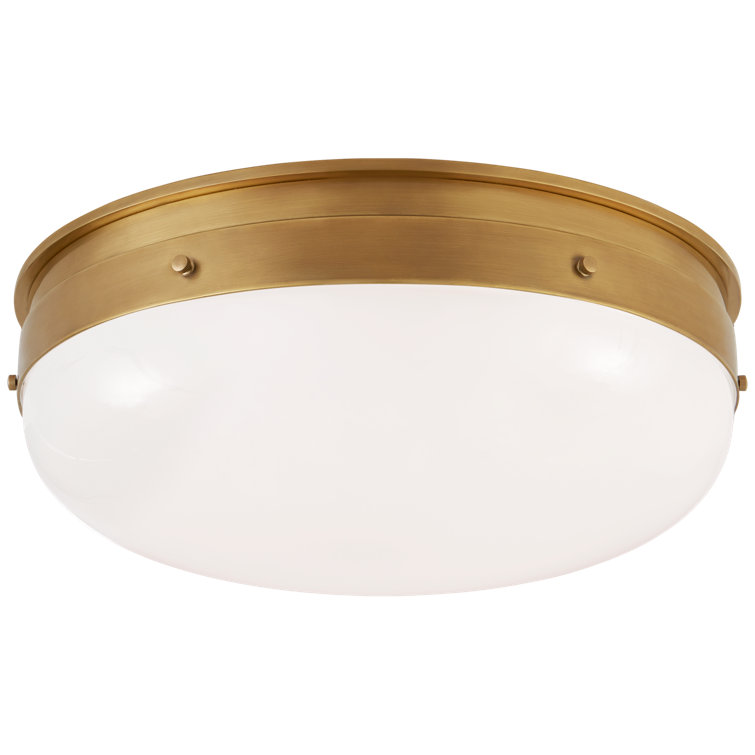 Hicks 6" Globe LED Flush Mount in Hand-Rubbed Antique Brass