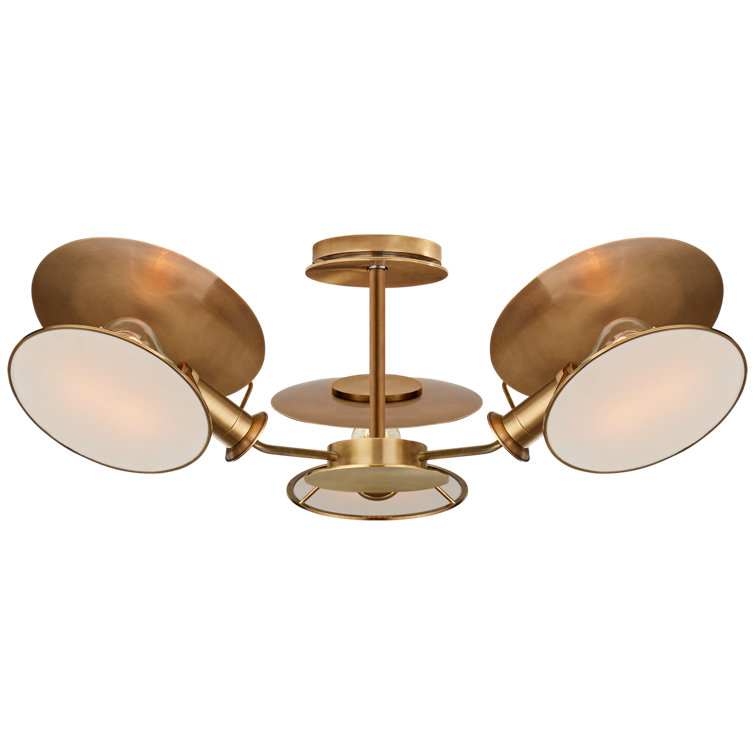 Osiris Layered Circles 31.5" Hand-Rubbed Antique Brass Ceiling Light
