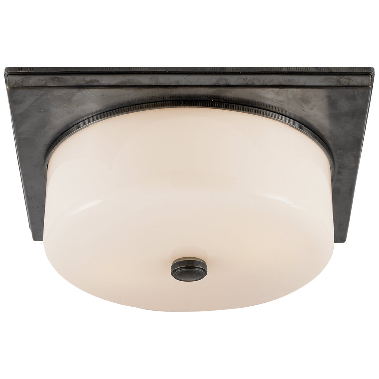 Newhouse Bronze Square-Top 2-Light Indoor/Outdoor Flush Mount