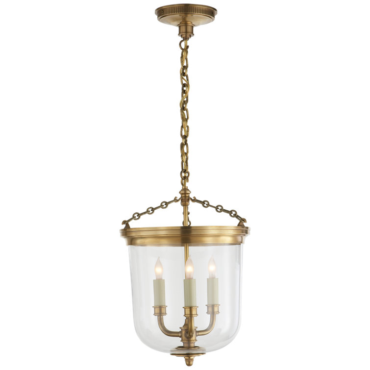 Hand-Rubbed Antique Brass Glass Jar Pendant Light