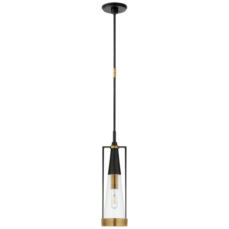 Calix Mini Polished Nickel and Clear Glass Pendant Light