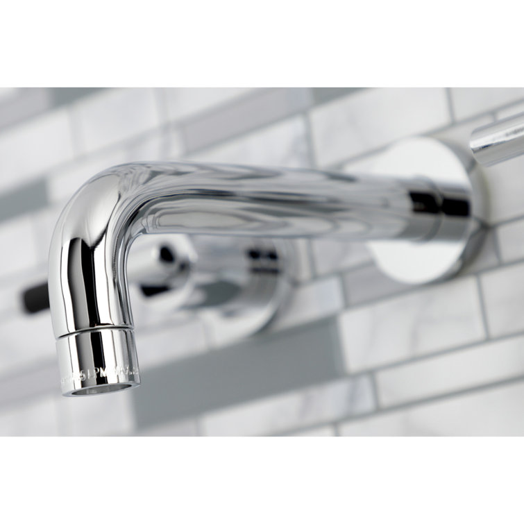 Kaiser Two-Handle Polished Chrome Wall Mount Bathroom Faucet