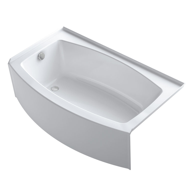 Expanse 60" White Acrylic Alcove Soaking Bathtub
