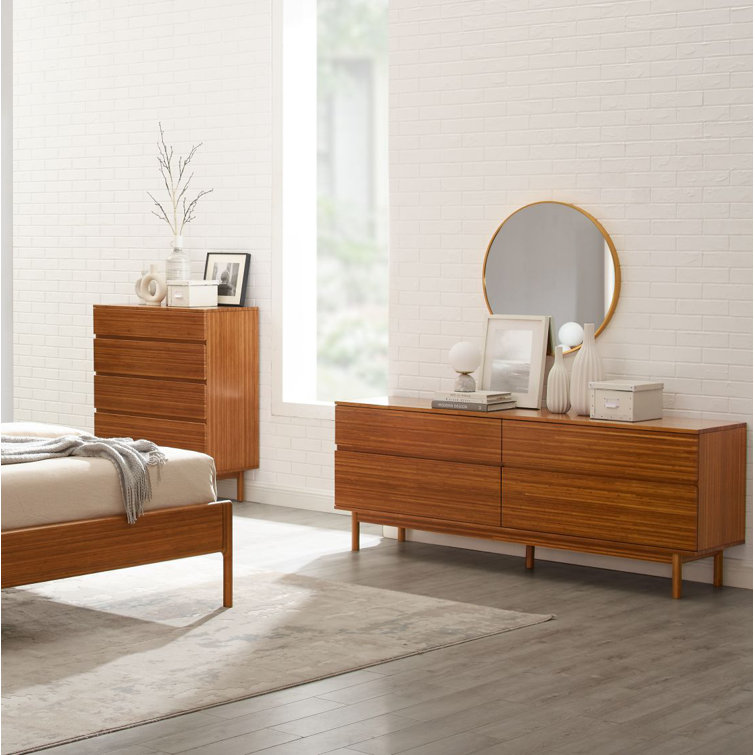 Amber Bamboo Double Dresser with Soft Close Drawers