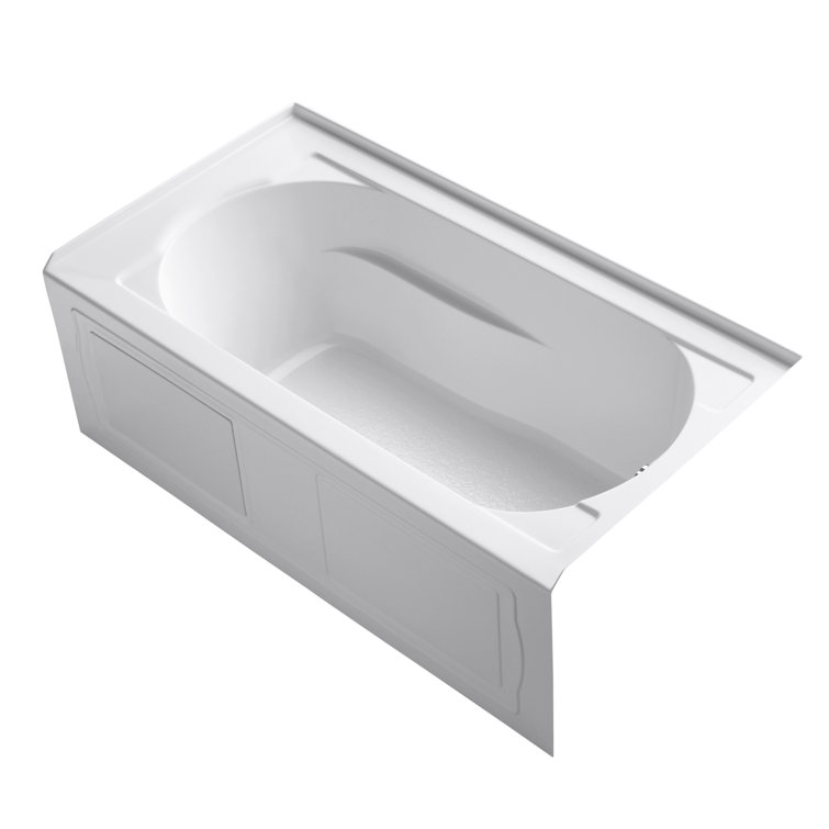 Devonshire 60" White Acrylic Alcove Bathtub with Right-Hand Drain