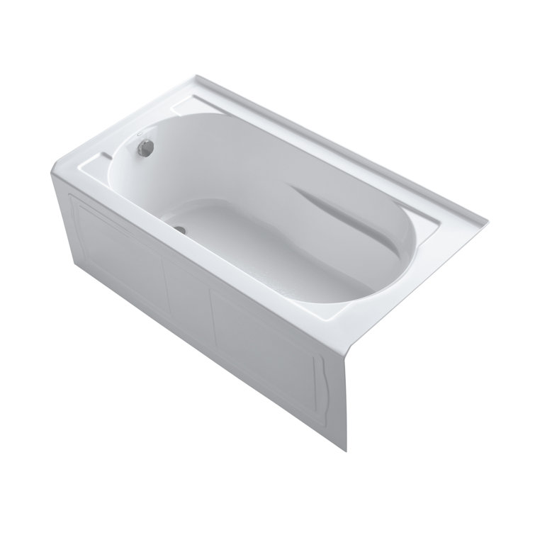 Devonshire 60" White Acrylic Alcove Bathtub with Right-Hand Drain
