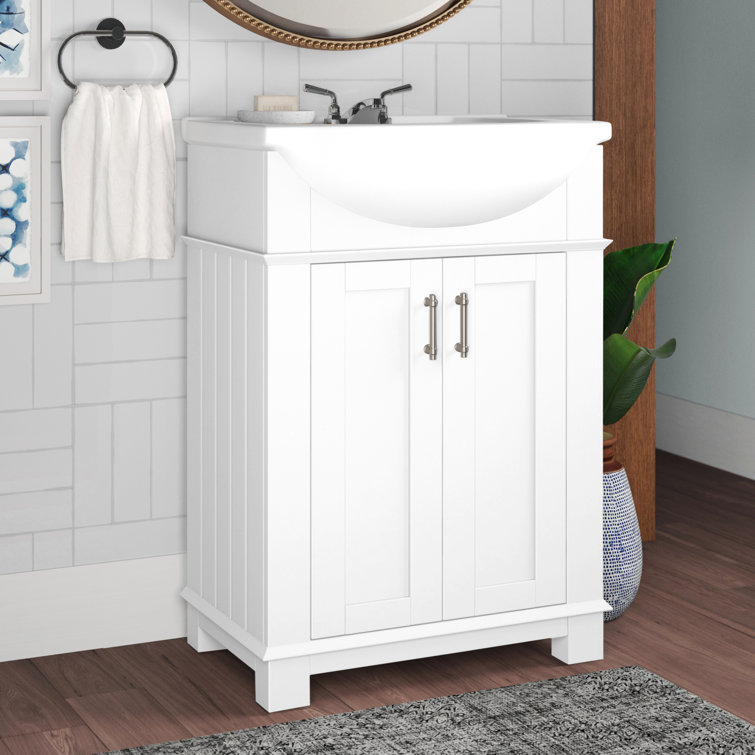 Hartford 24" White Ceramic Top Freestanding Vanity