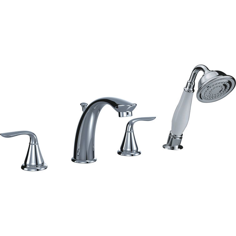 Majestic Polished Chrome 2-Handle Deck-Mount Roman Tub Faucet
