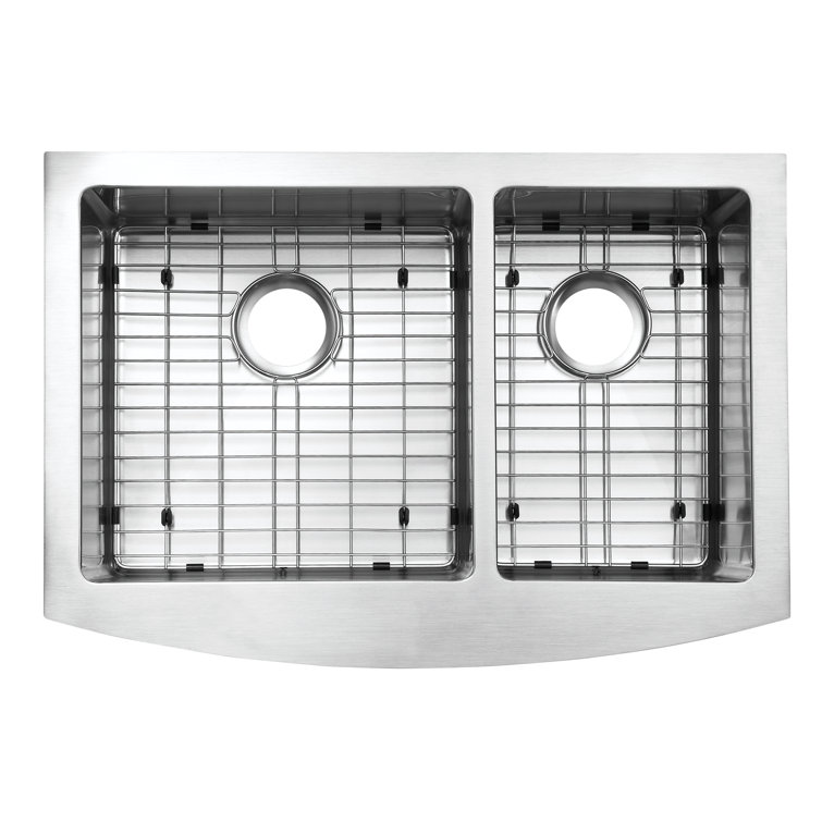 Parketon 30'' Stainless Steel Double Bowl Farmhouse Kitchen Sink