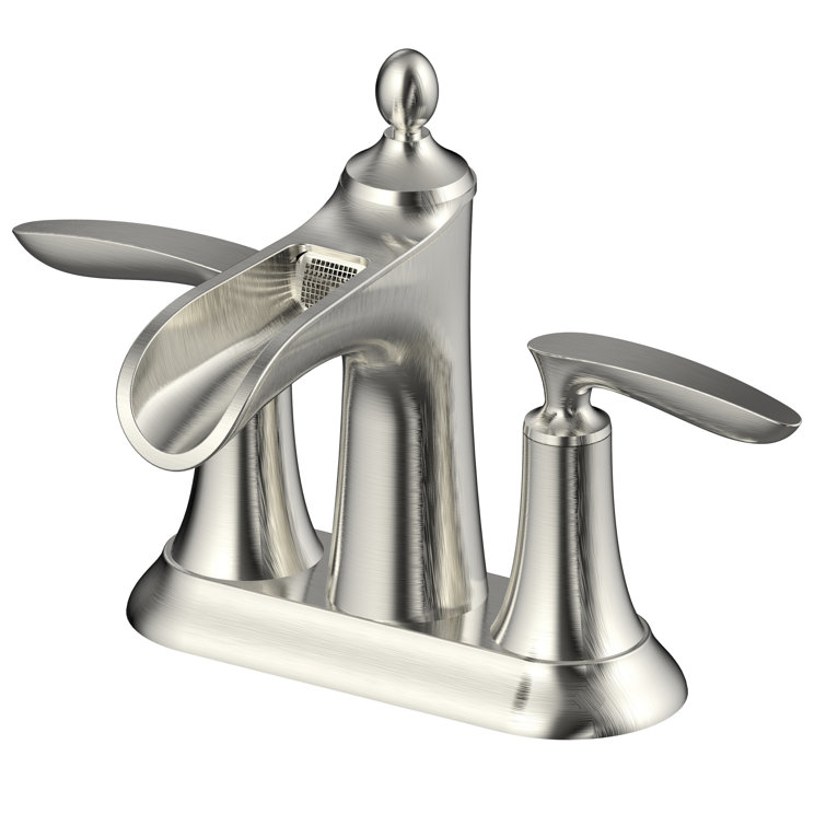 Aegean Brushed Nickel 2-Handle Waterfall Bathroom Faucet