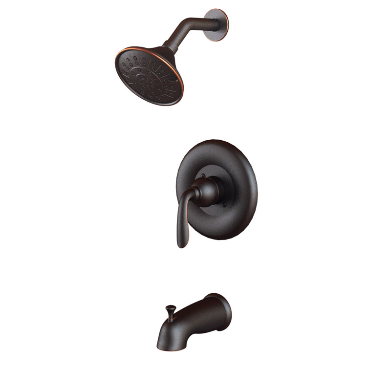 Majestic Oil-Rubbed Bronze Wall-Mount Tub and Shower Faucet