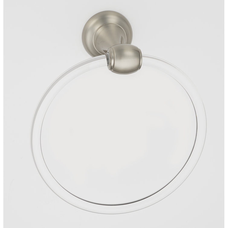 Satin Nickel Round Wall Mounted Towel Ring