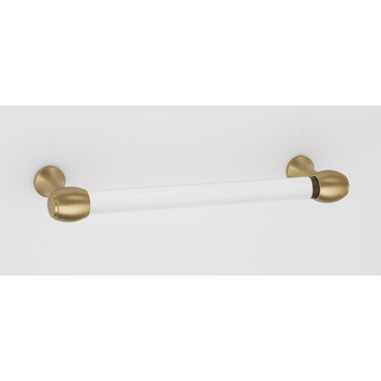 8" Satin Brass and Acrylic Bar Pull Handle