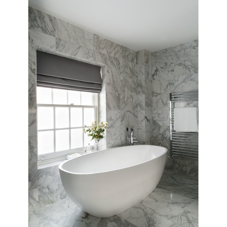 Barcelona 70" White Freestanding Oval Soaking Bathtub