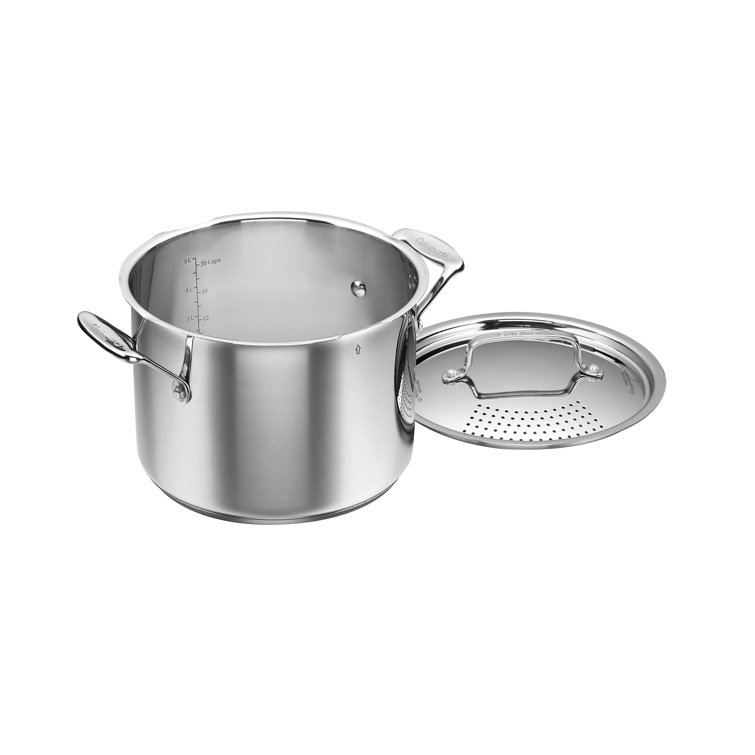 Cuisinart 6-Quart Stainless Steel Pasta Pot with Gold Handles