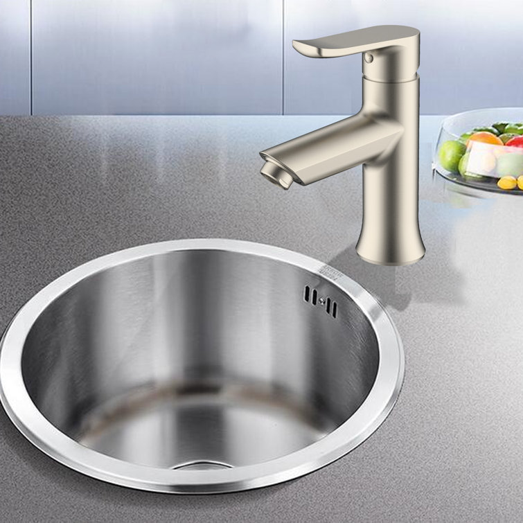 Brushed Nickel Single Handle Bathroom Faucet