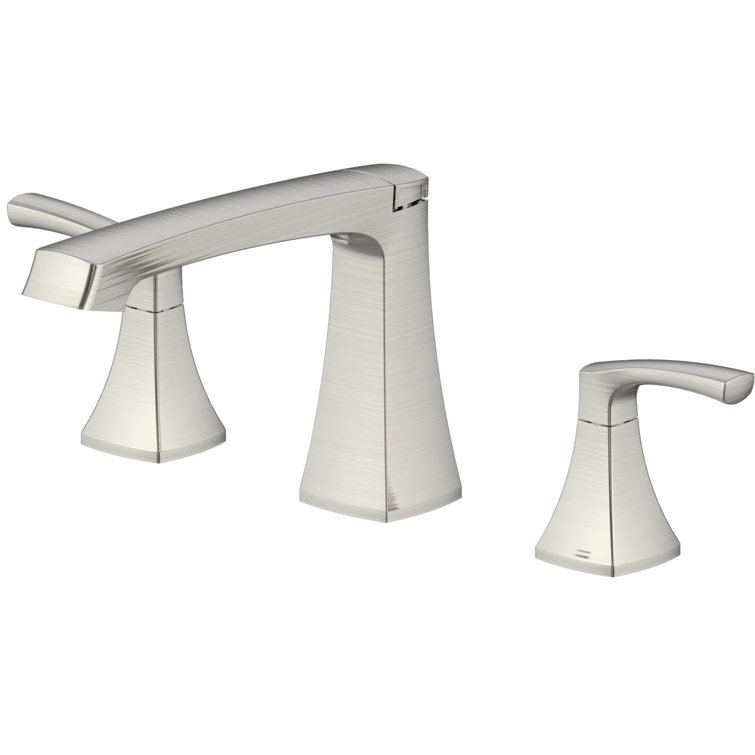 Cardania Brushed Nickel 2-Handle Deck-Mount Roman Tub Faucet