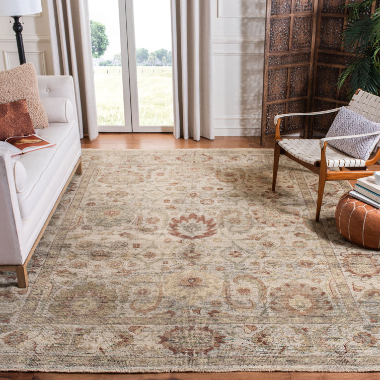 Ivory Elegance 8' x 10' Hand-Knotted Wool Area Rug