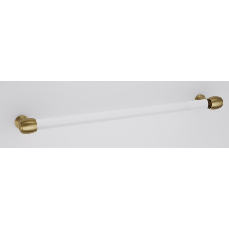 Royale 12" Satin Brass and Acrylic Bar Pull