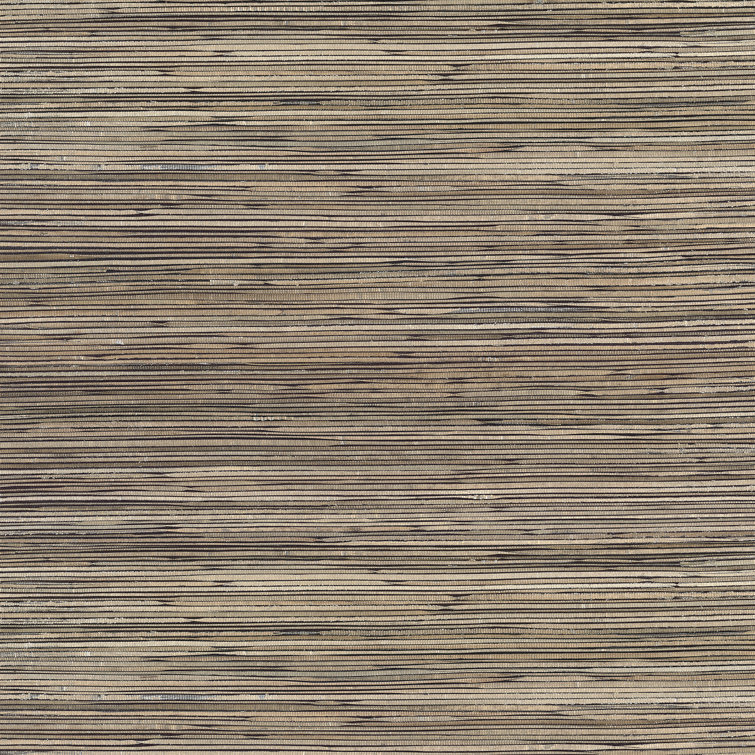 Surin Metallic Brown Grasscloth Wallpaper Roll