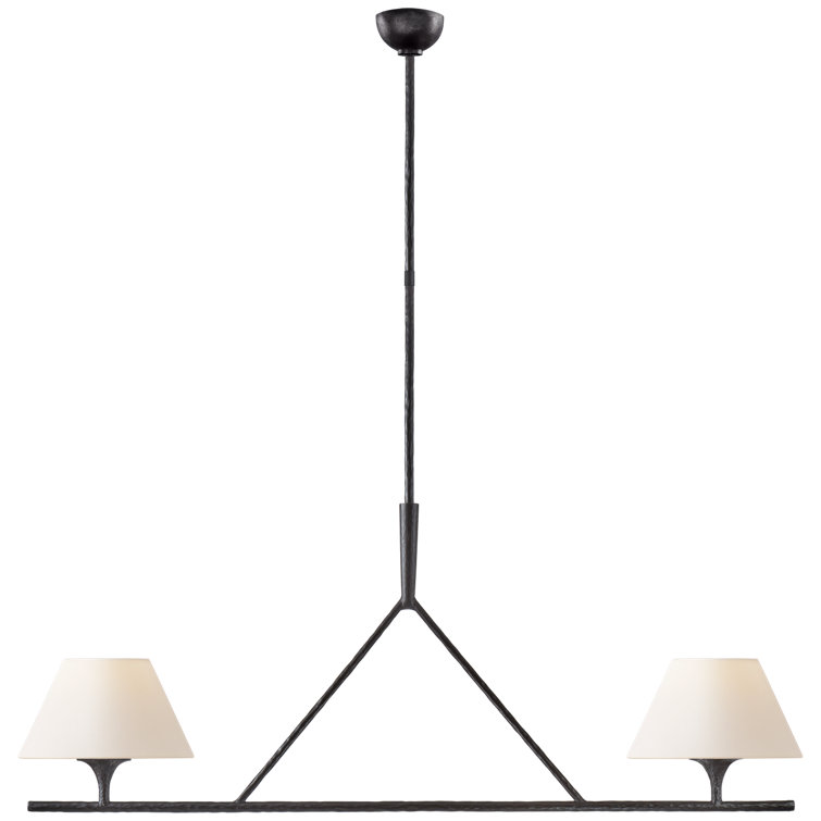 Elegant Cesta 54" Crystal Plug-In Linear Pendant