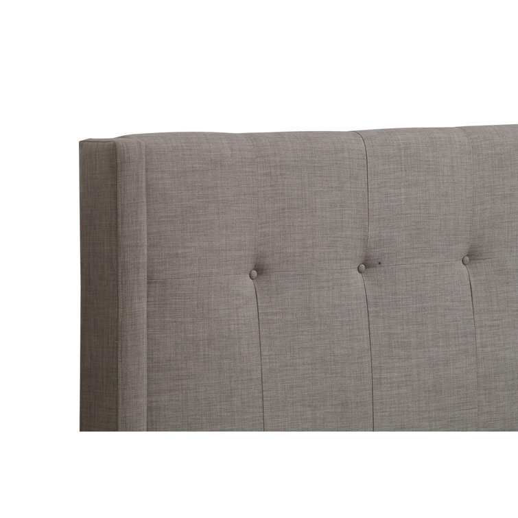 Geneva Queen Linen Upholstered Tufted Headboard with Solid Wood Frame