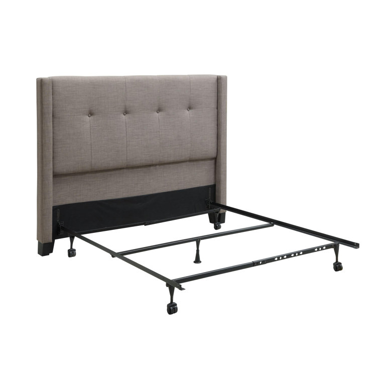 Geneva Queen Linen Upholstered Tufted Headboard with Solid Wood Frame