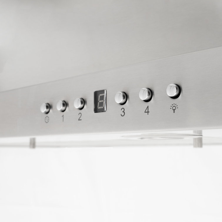 36'' Brushed Stainless Steel Convertible Island Range Hood