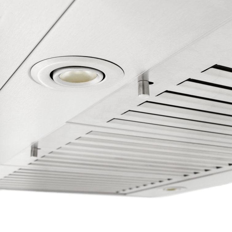 36'' Brushed Stainless Steel Convertible Island Range Hood