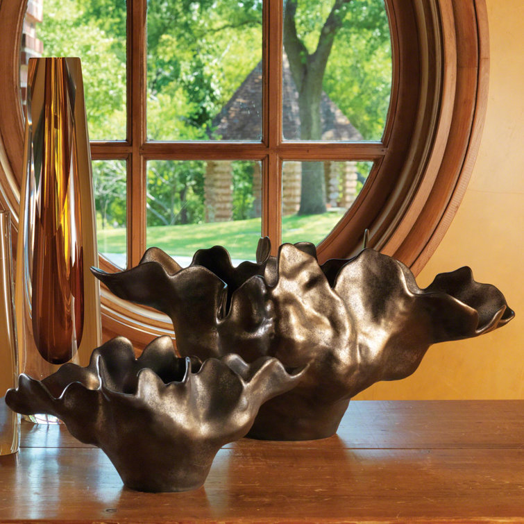 Medium Bronze Handcrafted Ceramic Decorative Bowl