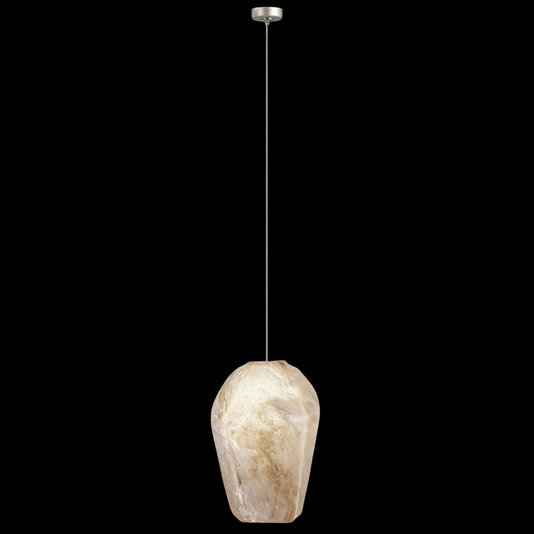 Mini Quartz Glass & Gold LED Pendant Light