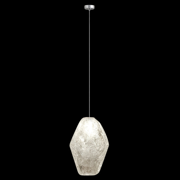 Silver Glass Mini LED Drop Pendant Light