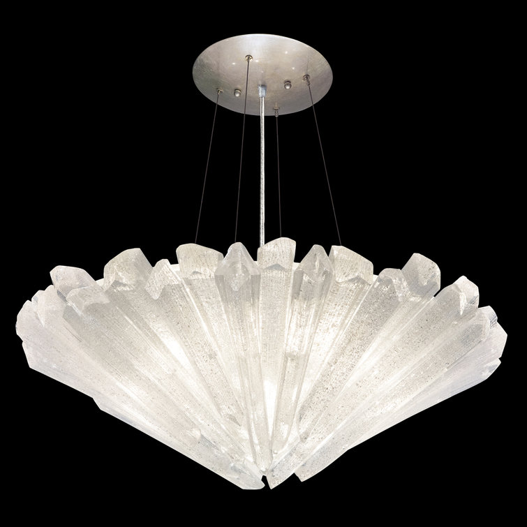 Diamantina 22" Silver Crystal Round Pendant Light