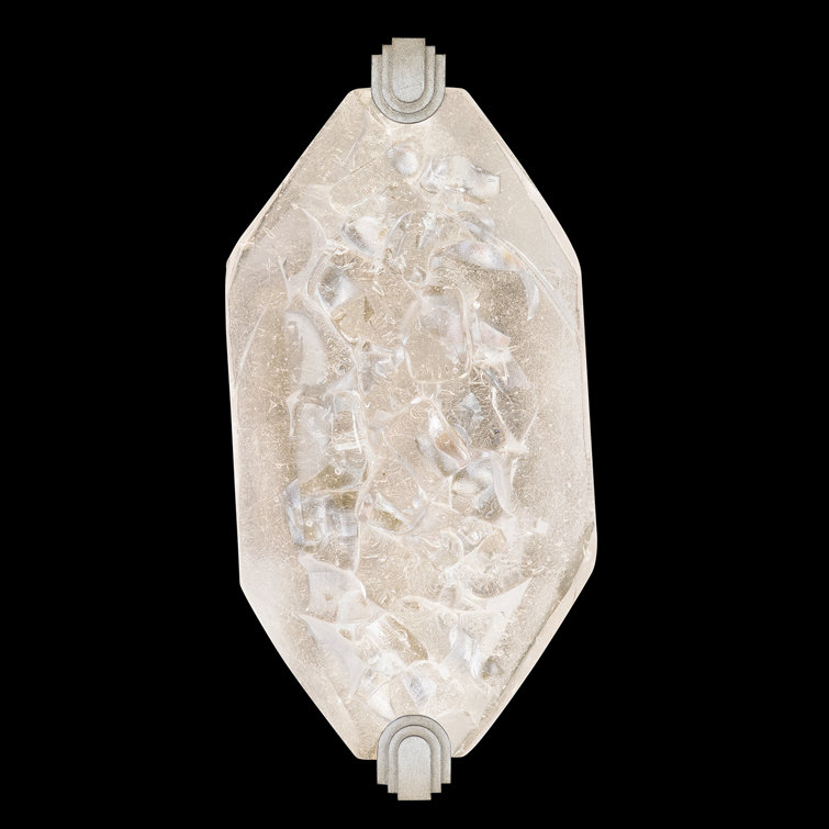 Allison Paladino Silver Leaf LED Wall Sconce with Sculpted Glass