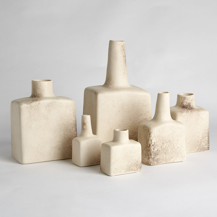 Portuguese Luxe Reactive Ivory Ceramic Table Accent