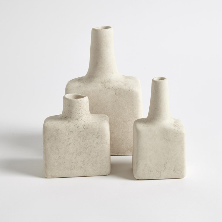 Portuguese Luxe Reactive Ivory Ceramic Table Accent