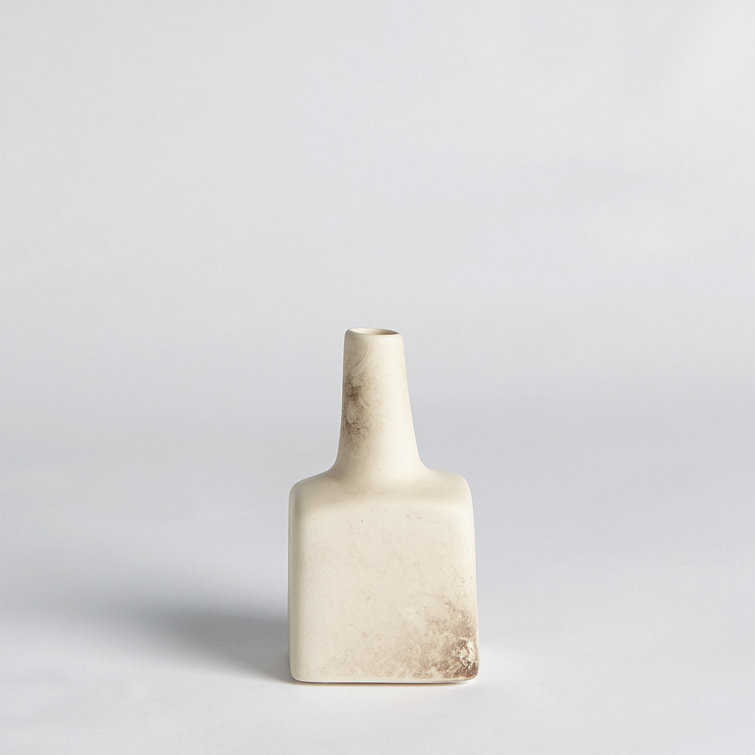 Portuguese Luxe Reactive Ivory Ceramic Table Accent