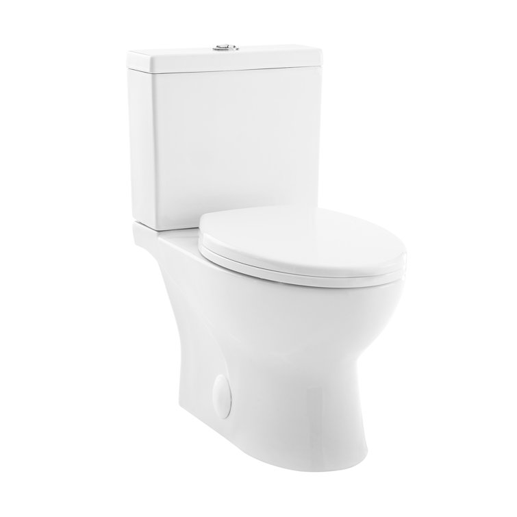 White Elongated Dual-Flush High Efficiency Two-Piece Toilet