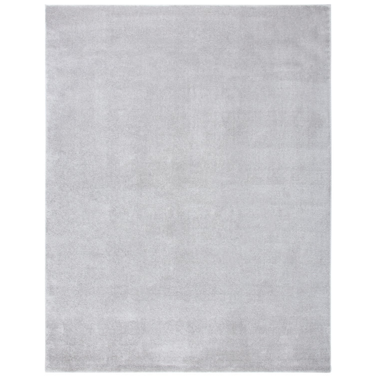 Aeneas Light Grey Rectangular Synthetic Plush Area Rug, 5'5" x 7'7"