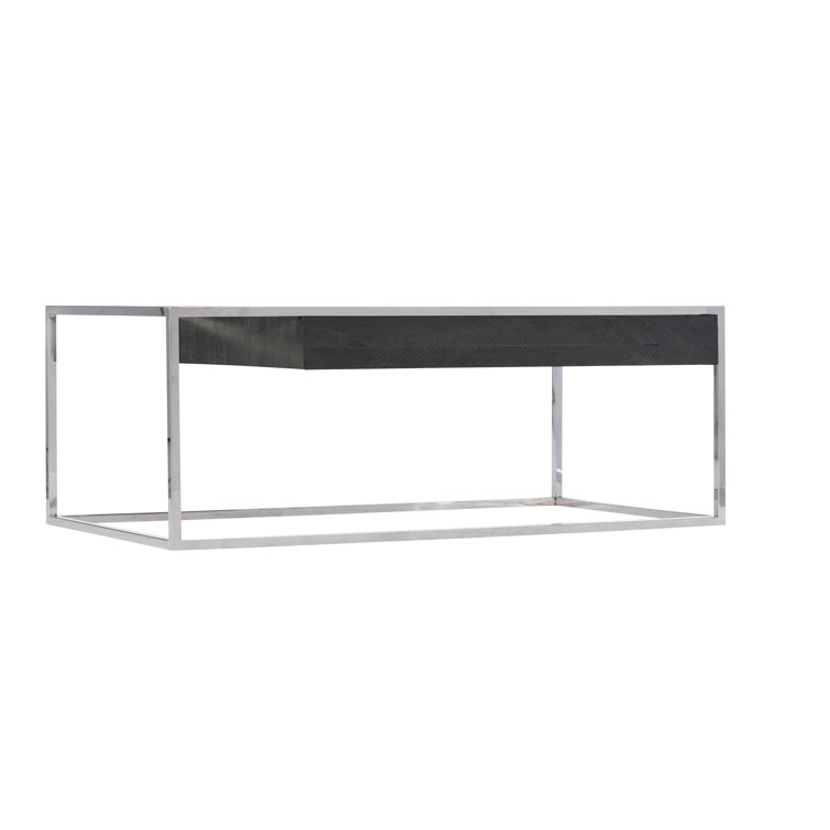 Loft 52'' Black Rectangular Coffee Table with Storage