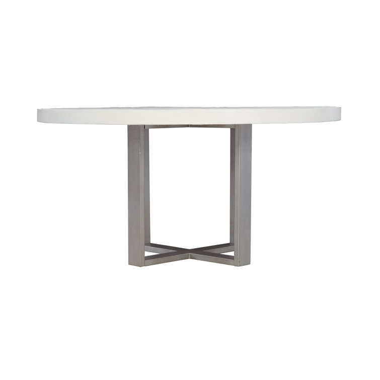 Merrion 54" Transitional Gray and White Round Dining Table