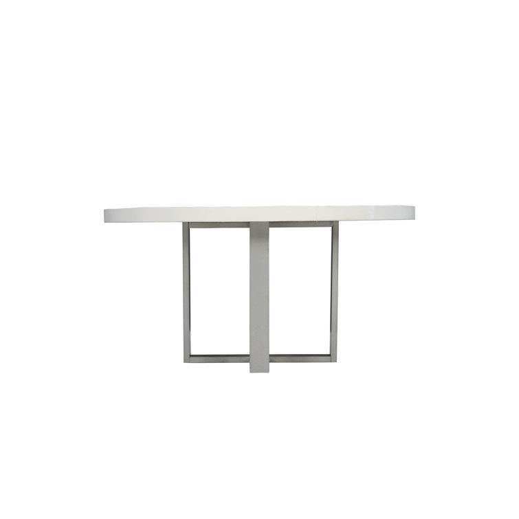 Merrion 54" Transitional Gray and White Round Dining Table