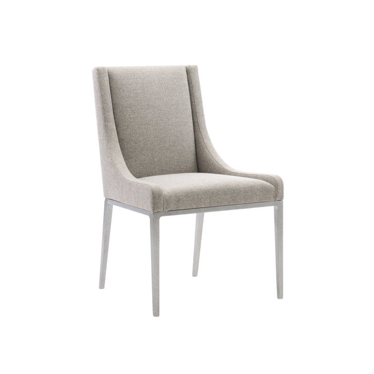 Lowell Transitional Beige Leather Upholstered Arm Chair with Metal Frame
