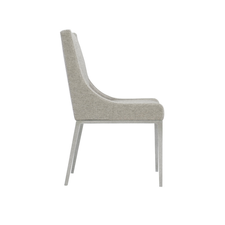 Lowell Transitional Beige Leather Upholstered Arm Chair with Metal Frame
