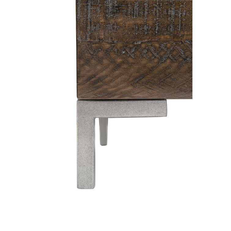Logan Square Sable Brown Distressed Pine 3-Drawer Nightstand