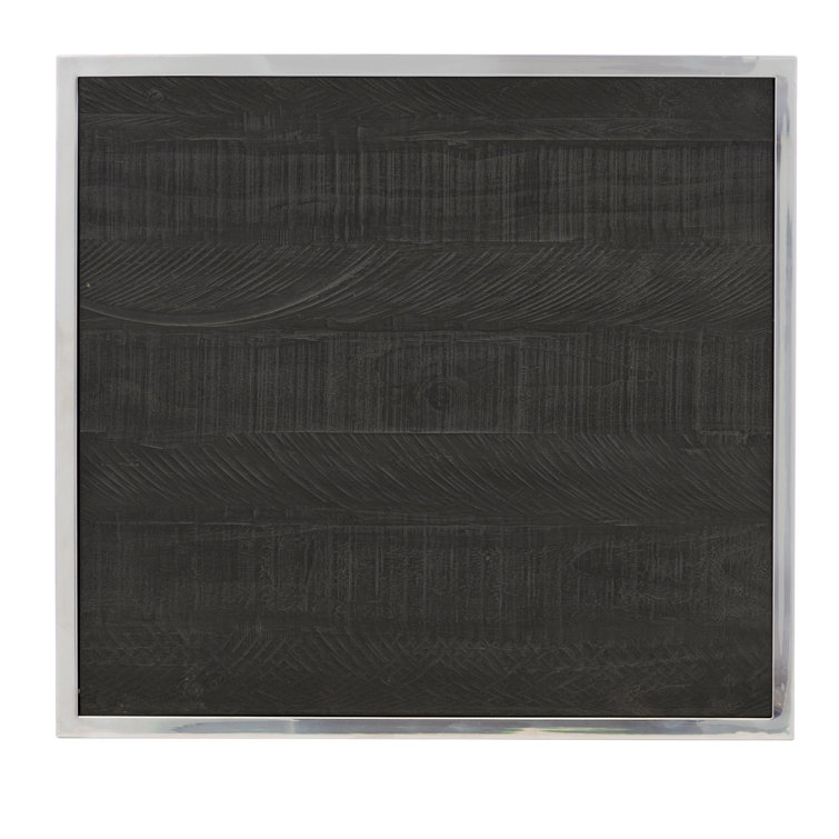 Loft Urban Transitional Black Wood & Metal Rectangular End Table
