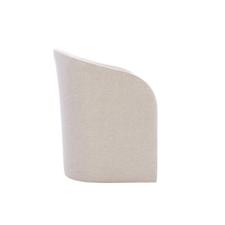 Finch Transitional Upholstered Parsons Arm Chair in Beige