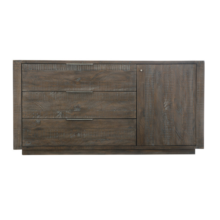 Payson Transitional 64'' Brown Solid Pine Sideboard