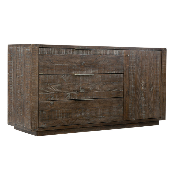 Payson Transitional 64'' Brown Solid Pine Sideboard